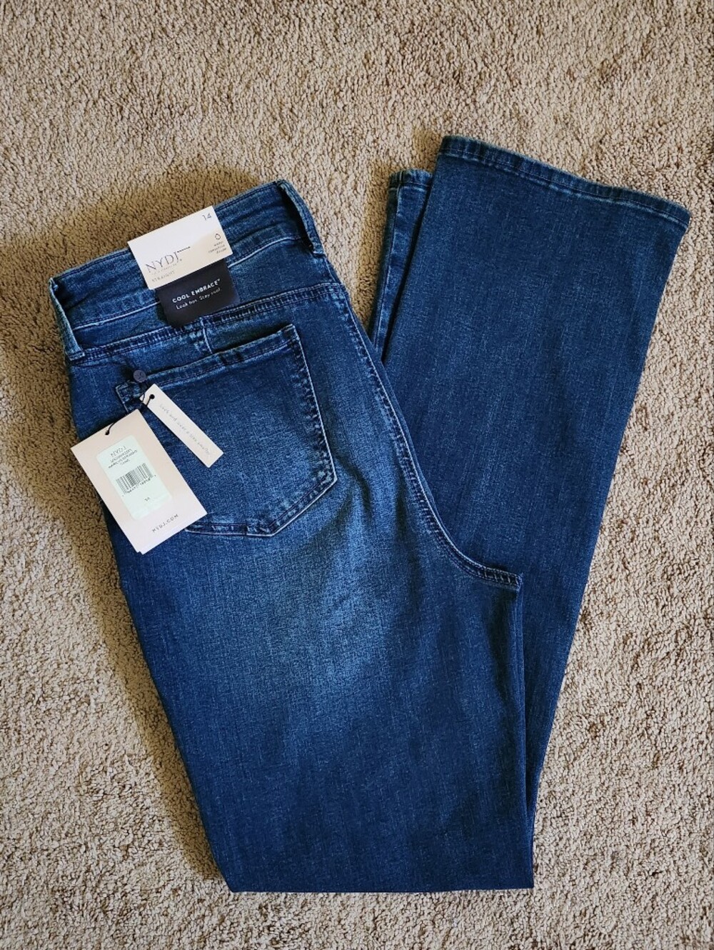 NYDJ Women’s Boot Cut Jeans in Dark Blue Denim